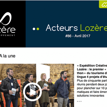 Refonte de la newsletter de Lozère Developpement par Laetitia Luciani