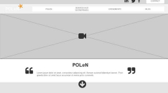 Wireframe par Laetitia Luciani pour le Pole Lozerien d'économie Numérique