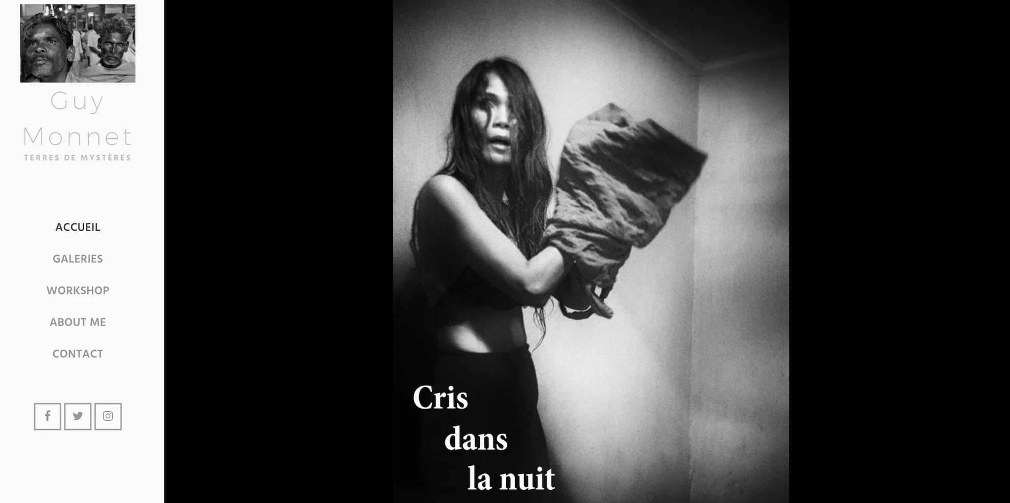 Site web pour le photographe Guy Monnet Pictures of Silence par Uluweb