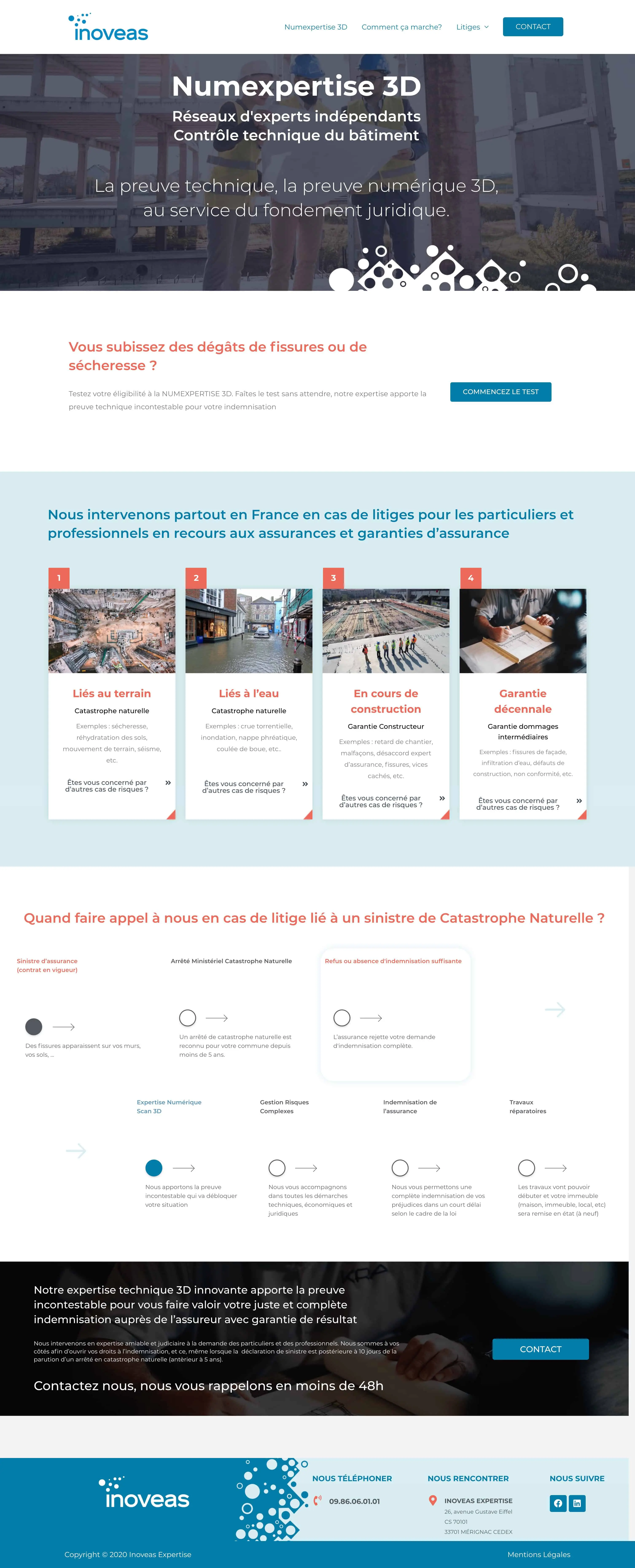 Création de site vitrine pour l'entreprise Inoveas Expertise par Uluweb Création de Tarn 2