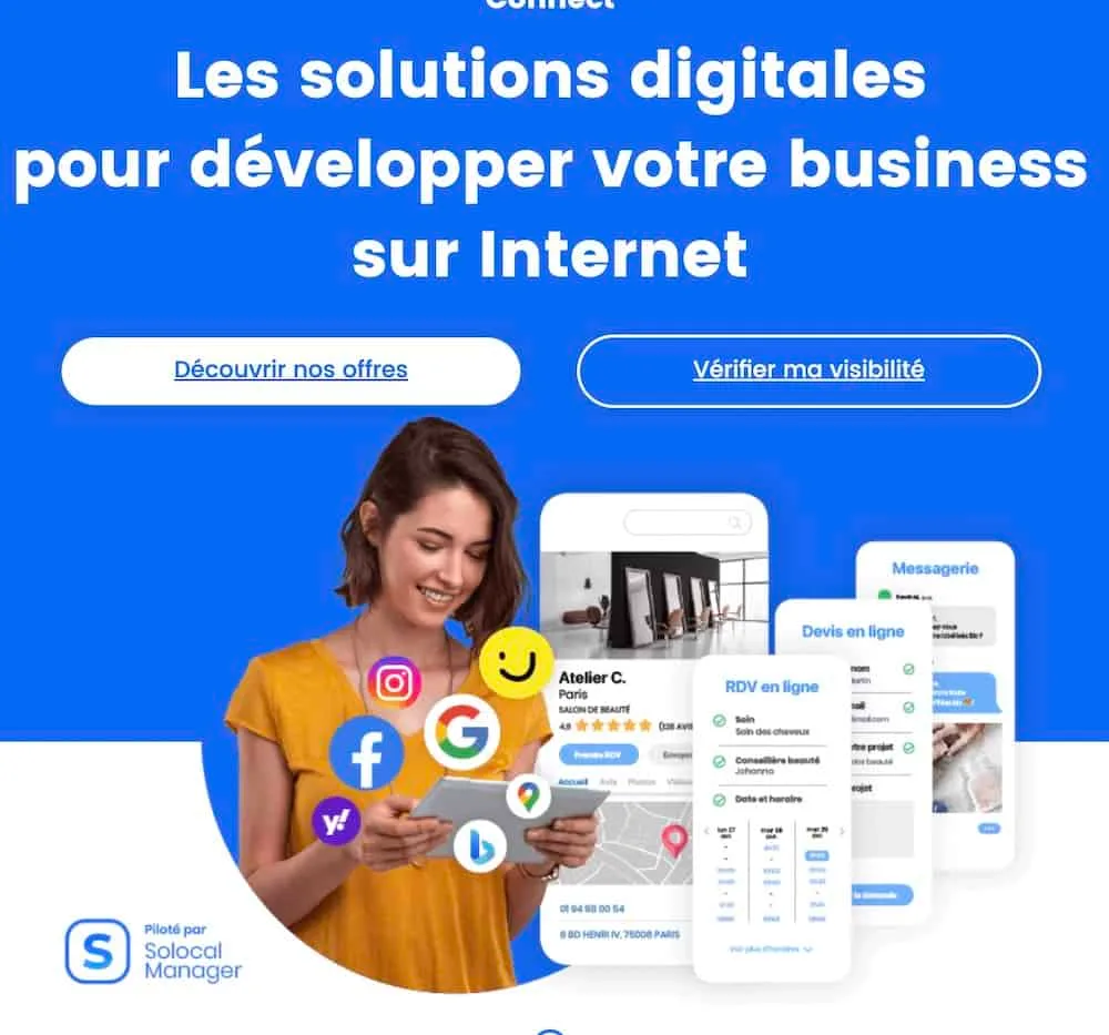 Création de sites vitrines pour Solocal